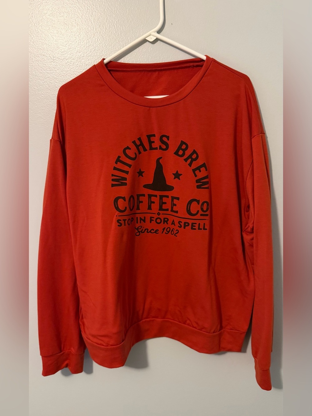 Orange Fall Halloween Lightweight Sweatshirt - Witches Brew Coffee Co.